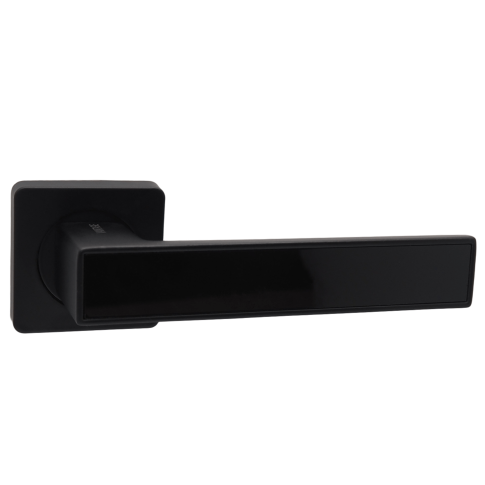 Ручки дверные алюминиевые  V52BL/BL AL (черный мат./черный глянец)