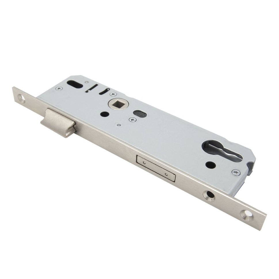 Замок под цилиндр L155-40 SN (мат. никель)без ответки