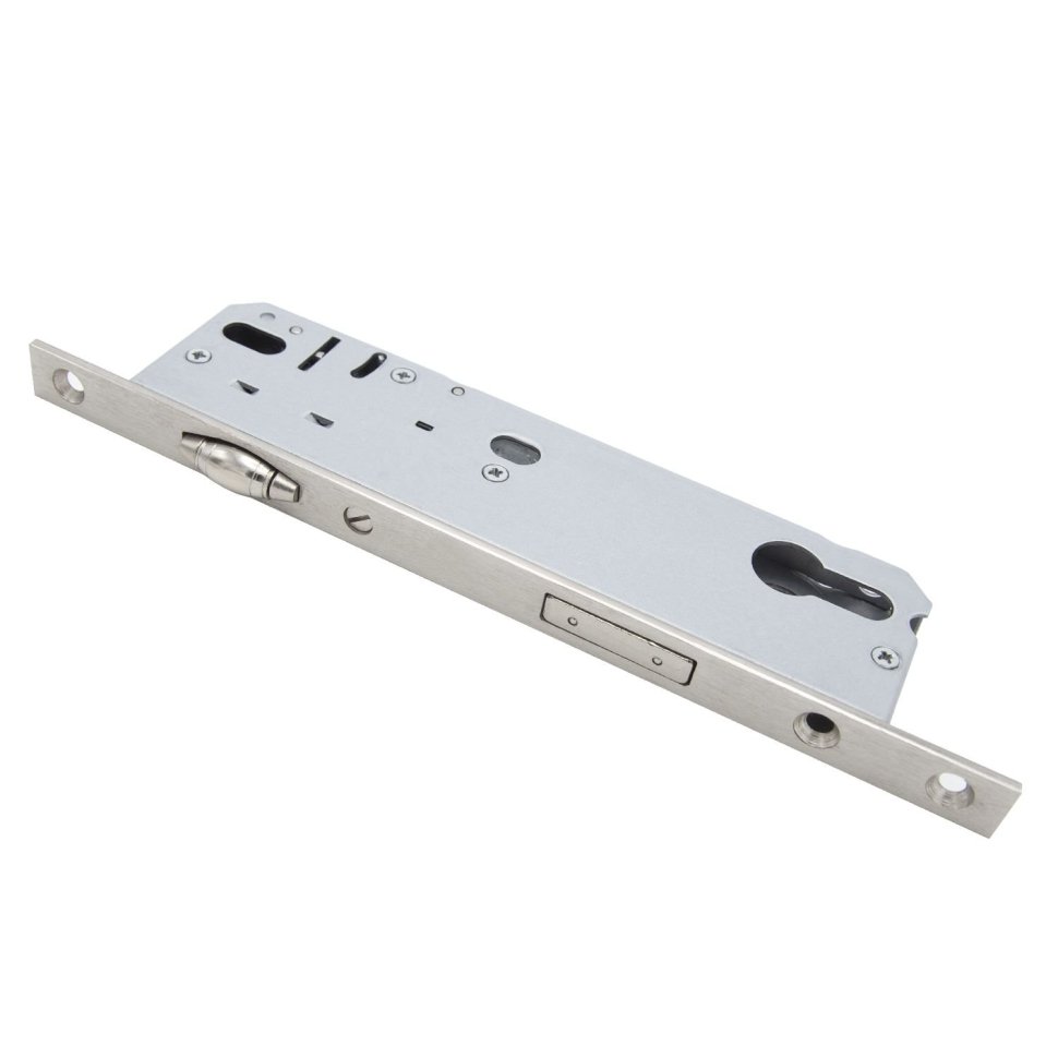 Замок под цилиндр L156-35 SN (мат. никель)без ответки