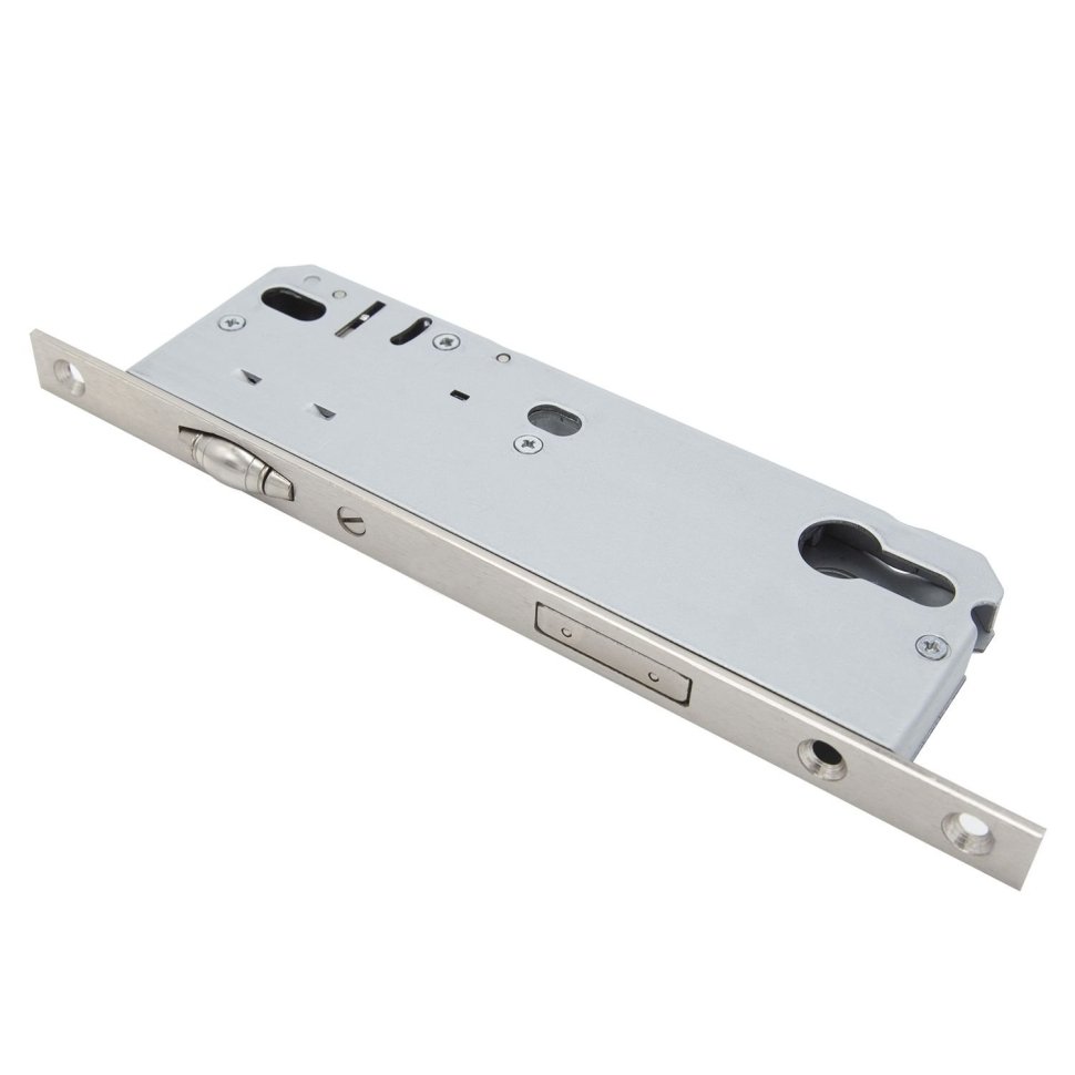 Замок под цилиндр L156-45 SN (мат. никель)без ответки