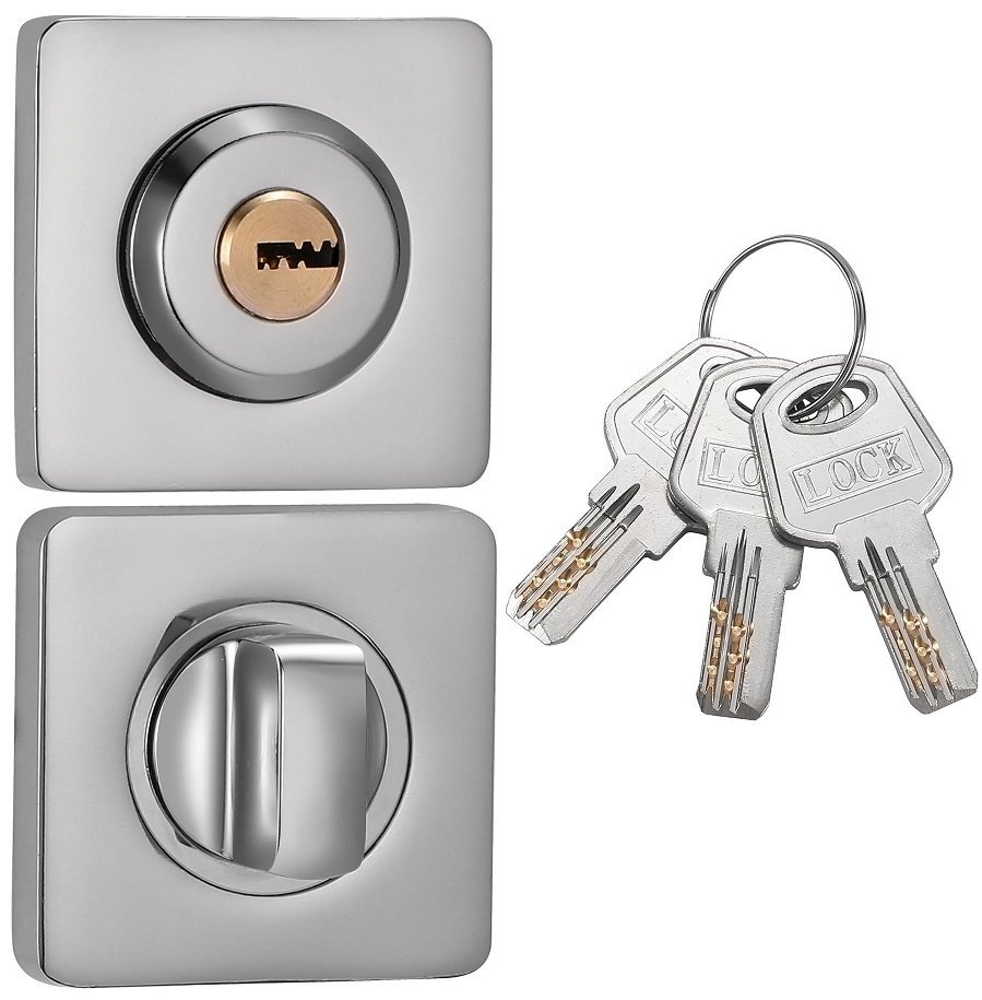 Накладки санузловые с ключом BK02CP-K (хром)