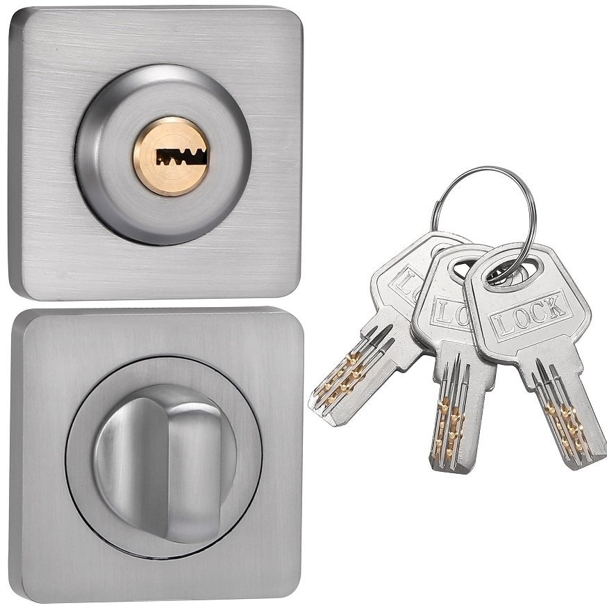 Накладки санузловые с ключом BK02L-2-K (мат. хром)