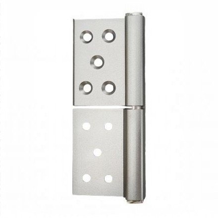 Петля без врезки B1-SC L 126,3x90,5 x3.0  (матовый хром, левый)