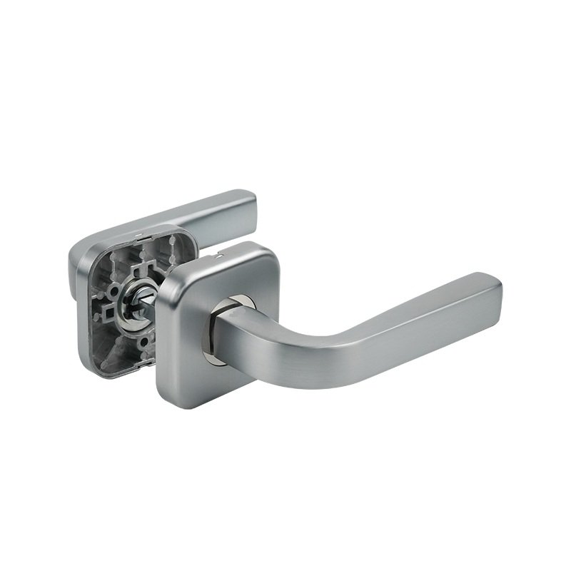 Ручки дверные алюминиевые  V24L-2 AL (матовый хром)