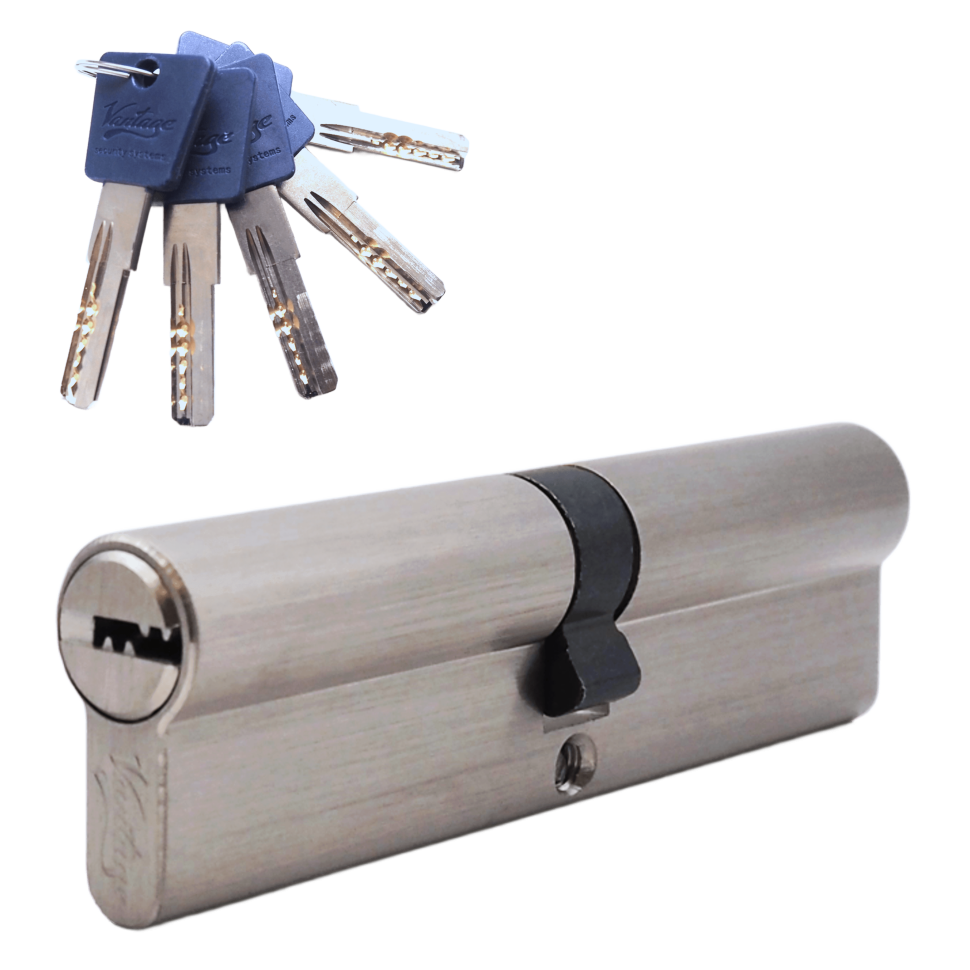 Механизм цилиндровый  P110 (50X60) SN 5 ключей (мат. никель)