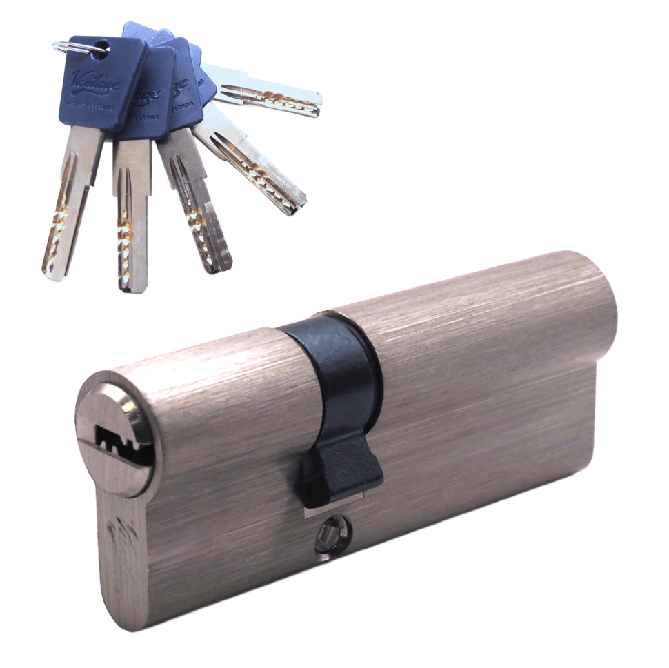 Механизм цилиндровый  P80 (35х45) SN 5 ключей (мат. никель)