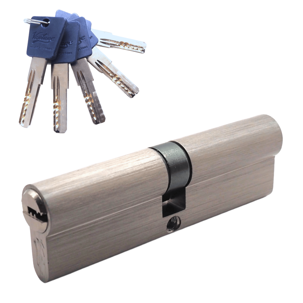 Механизм цилиндровый  P90 (45х45) SN 5 ключей (мат. никель)