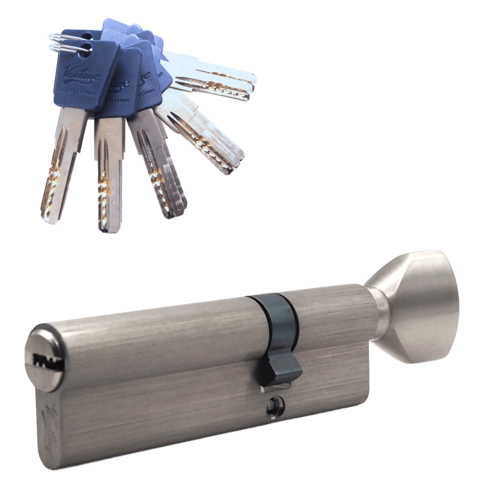 Механизм цилиндровый PC100 (35C X65) SN 5 ключей (мат. никель)