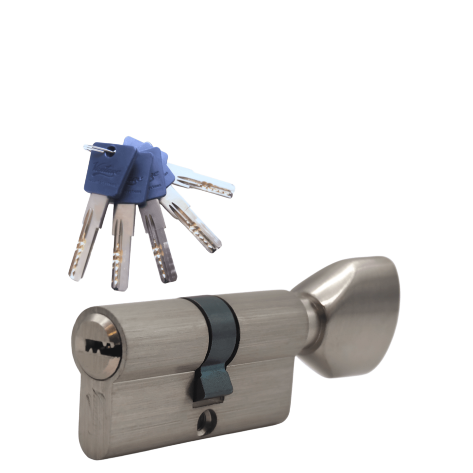 Механизм цилиндровый  PC70 (30Cх40) SN 5 ключей (мат. никель)