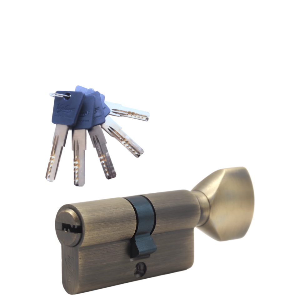 Механизм цилиндровый PC70 (35Cх35) AВ 5 ключей (бронза)