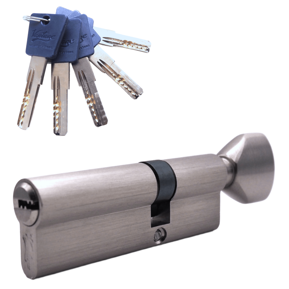 Механизм цилиндровый PC90 (35Cх55) SN 5 ключей (мат. никель)