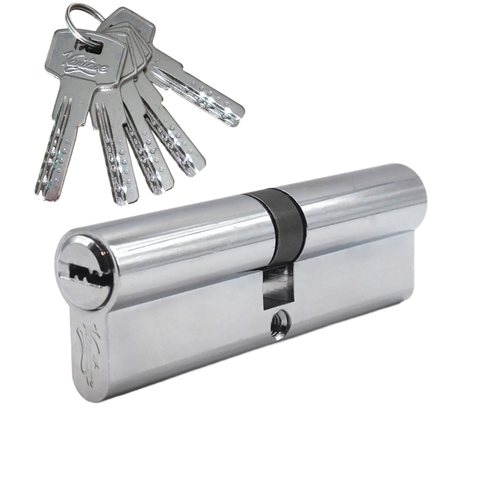 Механизм цилиндровый  Z110 (55x55) СР 5 ключей (хром)