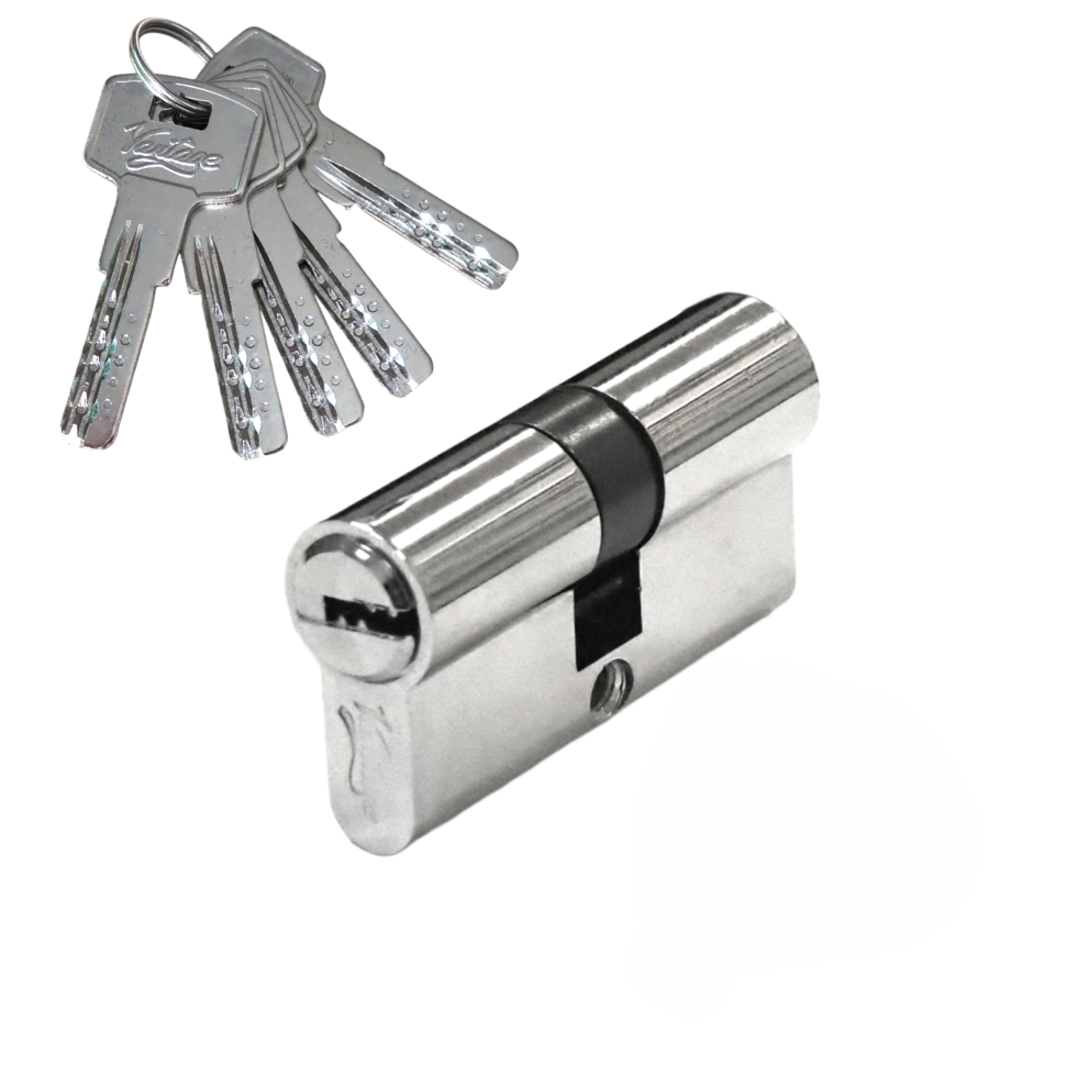 Механизм цилиндровый  Z65 (30x35) CP 5 ключей (хром)