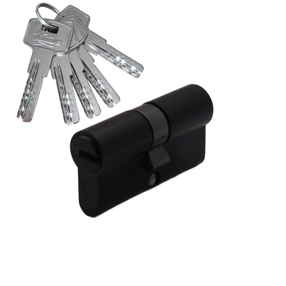Механизм цилиндровый  Z70 (35x35) BL 5 ключей (черный)