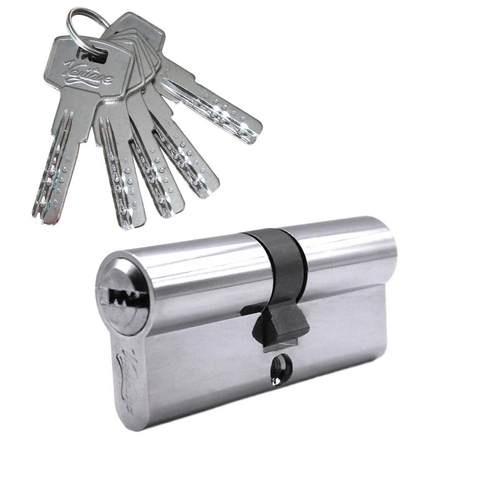 Механизм цилиндровый  Z70 (35x35) СР 5 ключей (хром)