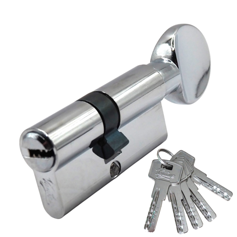 Механизм цилиндровый  ZС65 (35Cx30) CP 5 ключей (хром)