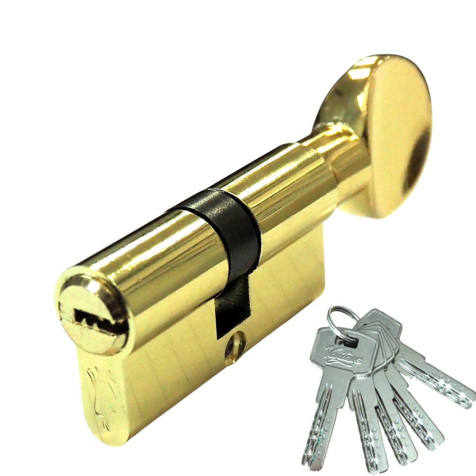 Механизм цилиндровый  ZС70 (30Cx40) РВ 5 ключей (золото)