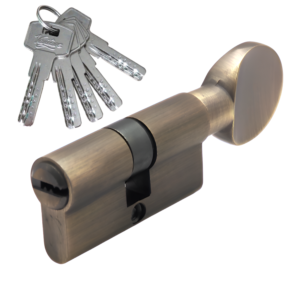 Механизм цилиндровый  ZС70 (35Cx35) AB 5 ключей (бронза)