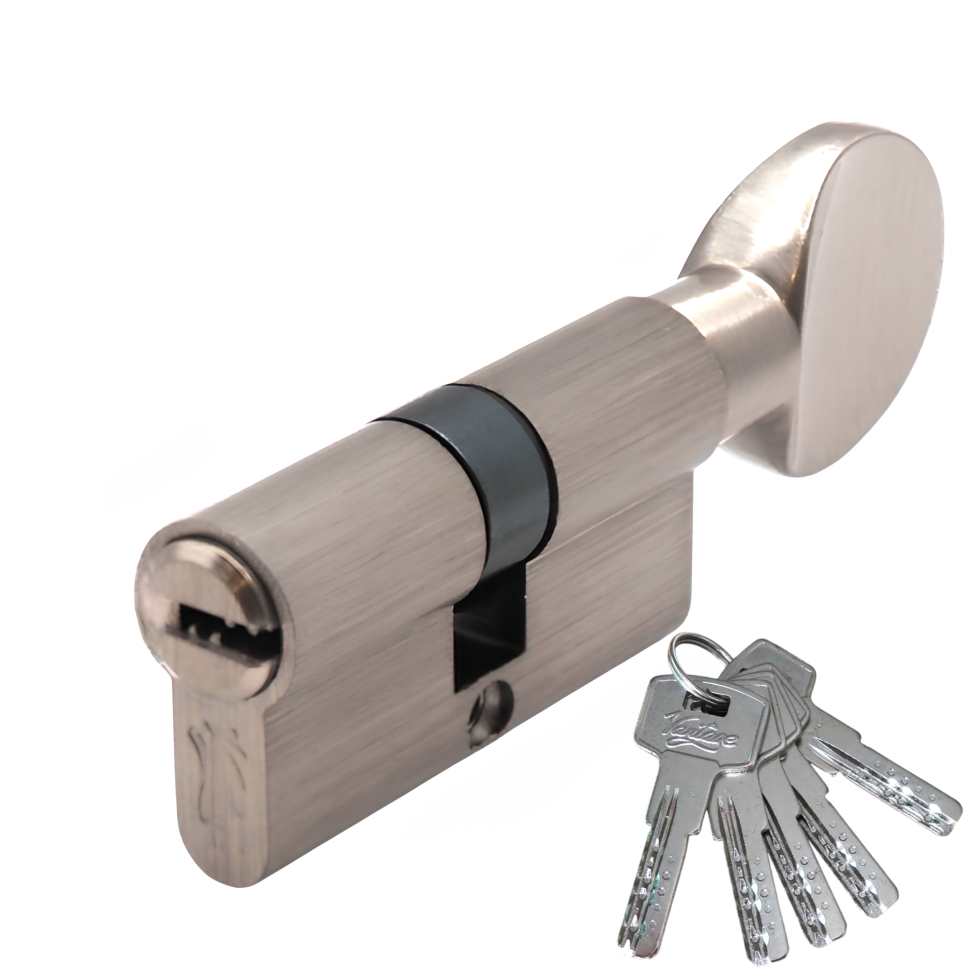 Механизм цилиндровый  ZС70 (35Cx35) SN 5 ключей (мат. никель)