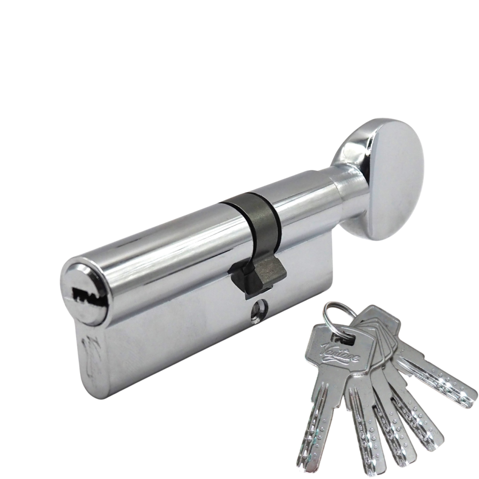 Механизм цилиндровый  ZС80 (35Cx45) СР 5 ключей (хром)