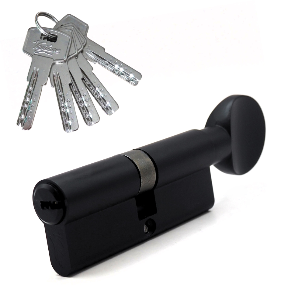 Механизм цилиндровый  ZС80 (40Cx40) BL 5 ключей (черный)