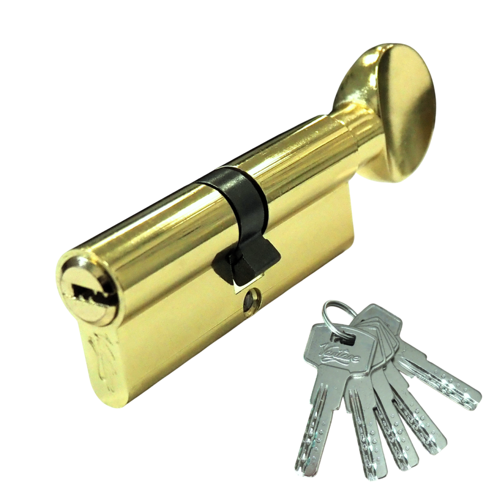 Механизм цилиндровый  ZС80 (40Cx40) РВ 5 ключей (золото)