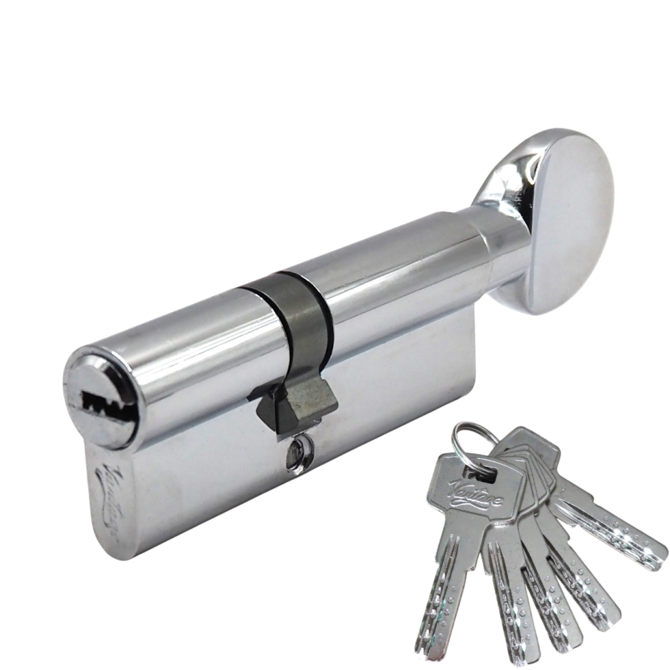 Механизм цилиндровый  ZС80 (40Cx40) СР 5 ключей (хром)