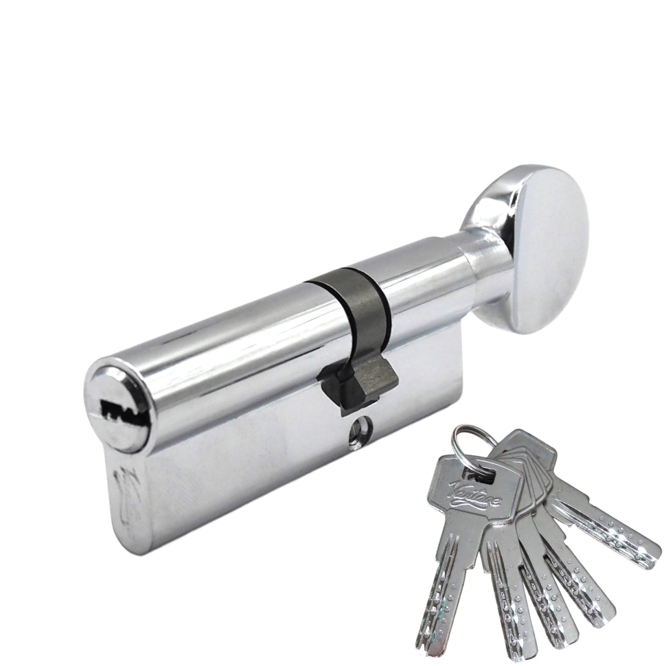 Механизм цилиндровый  ZС90 (40Cx50) СР 5 ключей (хром)