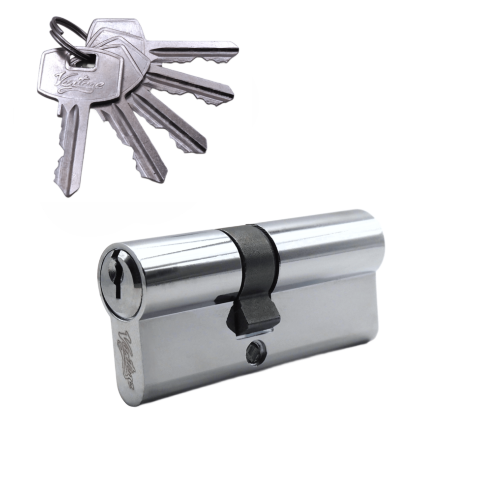 Механизм цилиндровый (5 ключей) V70 (30х40)-5 CP (хром)