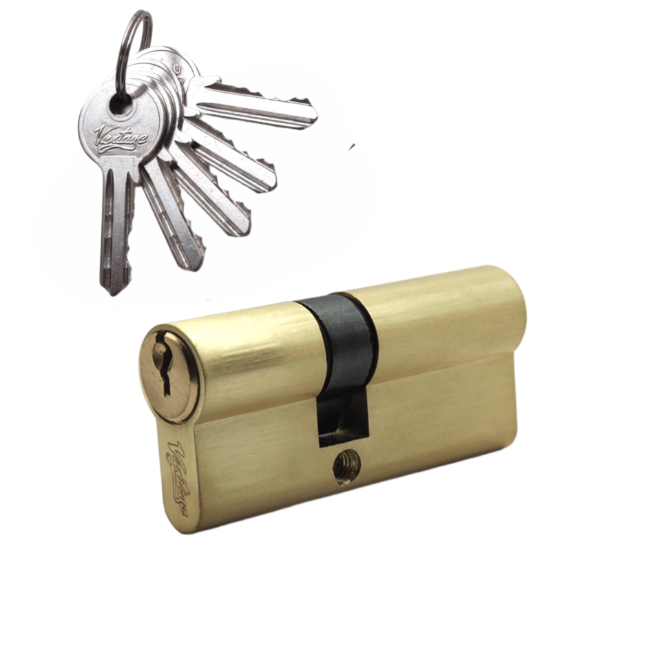 Механизм цилиндровый (5 ключей) V70 (30х40)-5 SB (мат. золото)