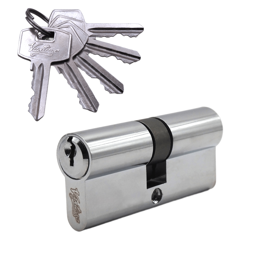 Механизм цилиндровый (5 ключей) V70-5 CP (хром)