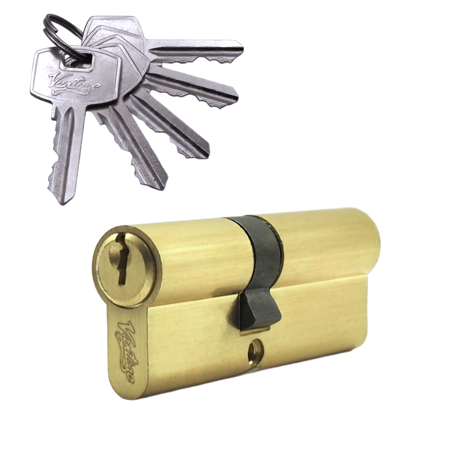Механизм цилиндровый (5 ключей) V80 (35х45)-5 SB (мат. золото)