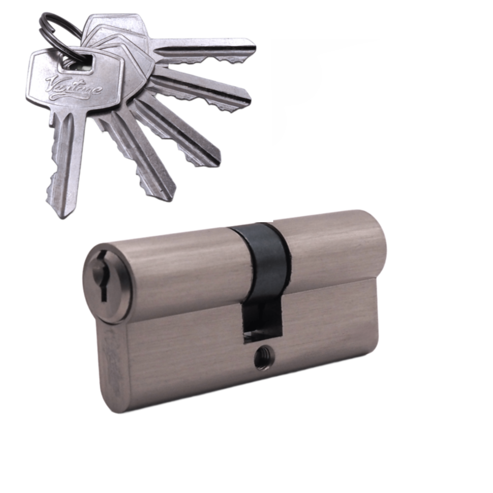 Механизм цилиндровый (5 ключей) V80 (35х45)-5 SN (мат. никель)