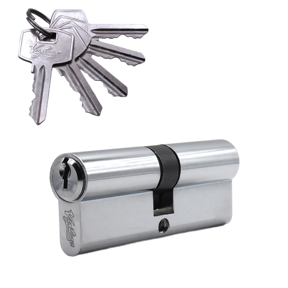 Механизм цилиндровый (5 ключей) V80-5 CP (хром)