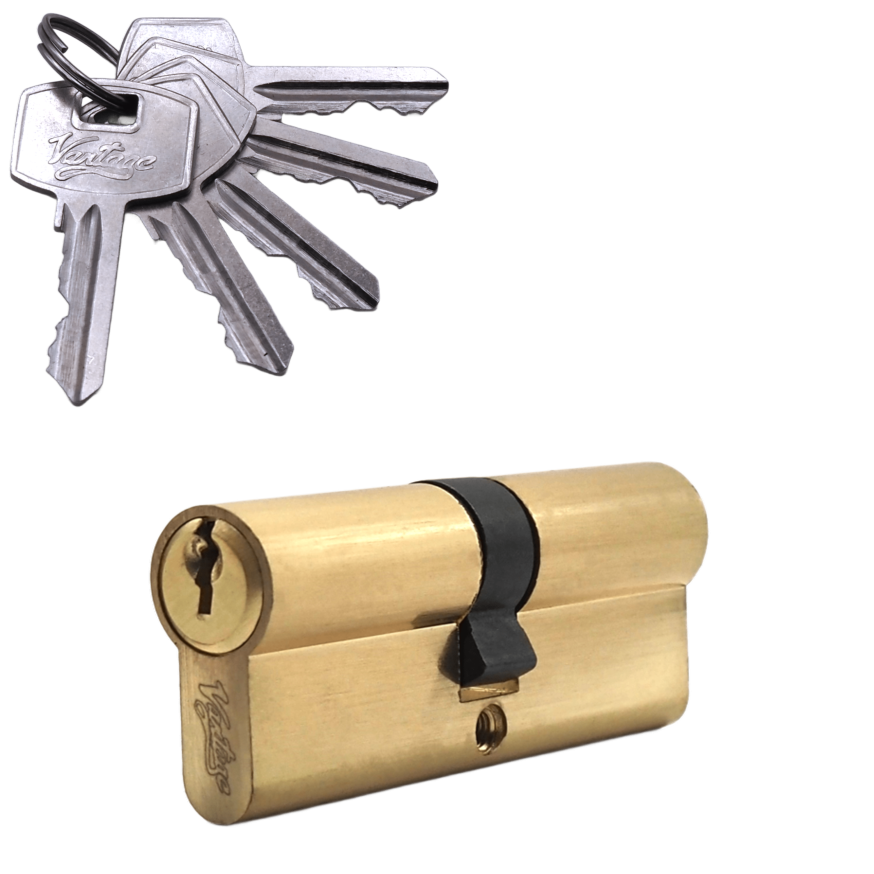 Механизм цилиндровый (5 ключей) V80-5 SB (мат. золото)