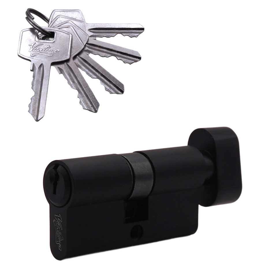 Механизм цилиндровый (5 ключей) VC60-5 BL (черный)