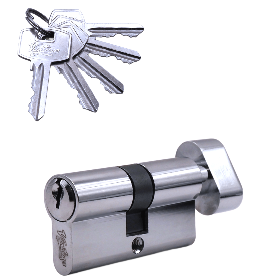 Механизм цилиндровый (5 ключей) VC60-5 CP (хром)