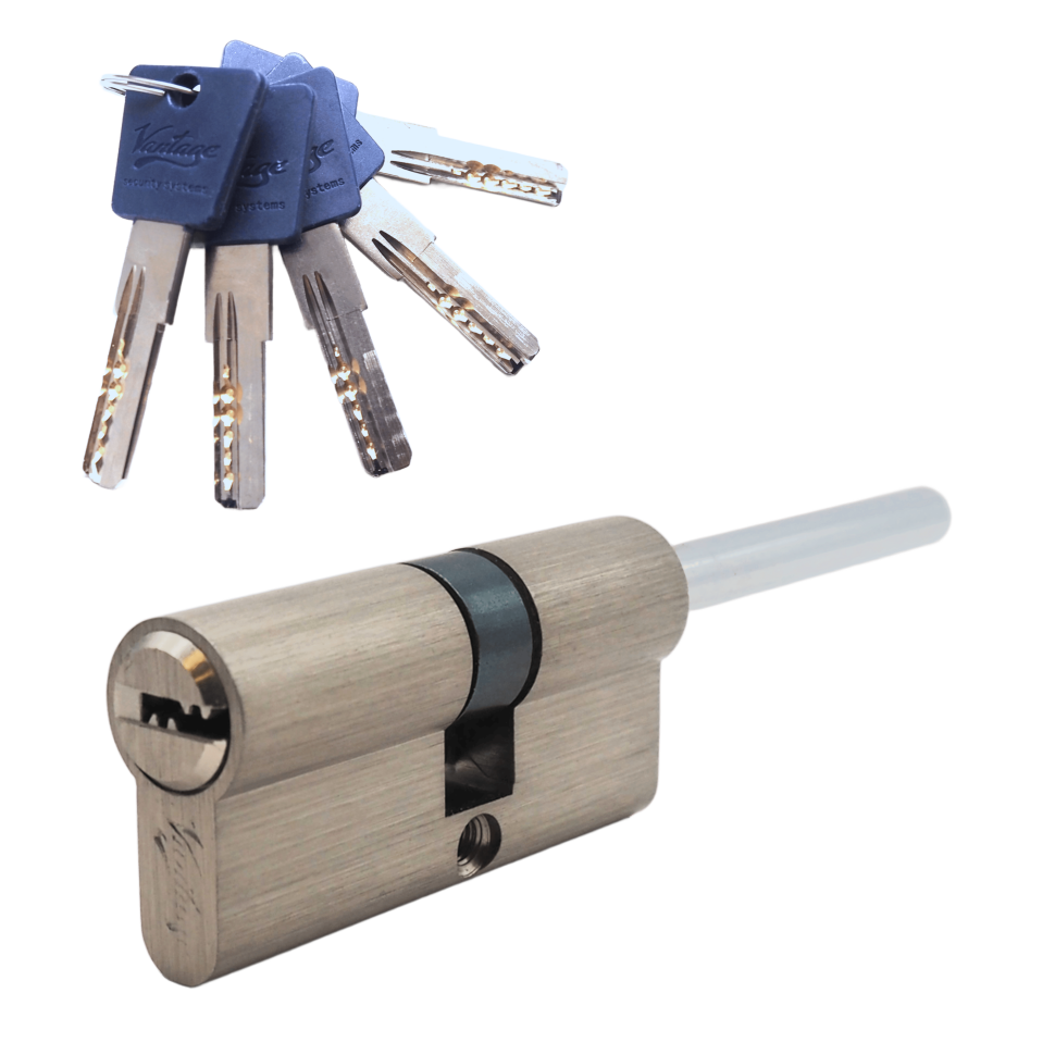 Механизм цилиндровый с длинным штоком LT60 ( 30х30S) SN (мат. никель)