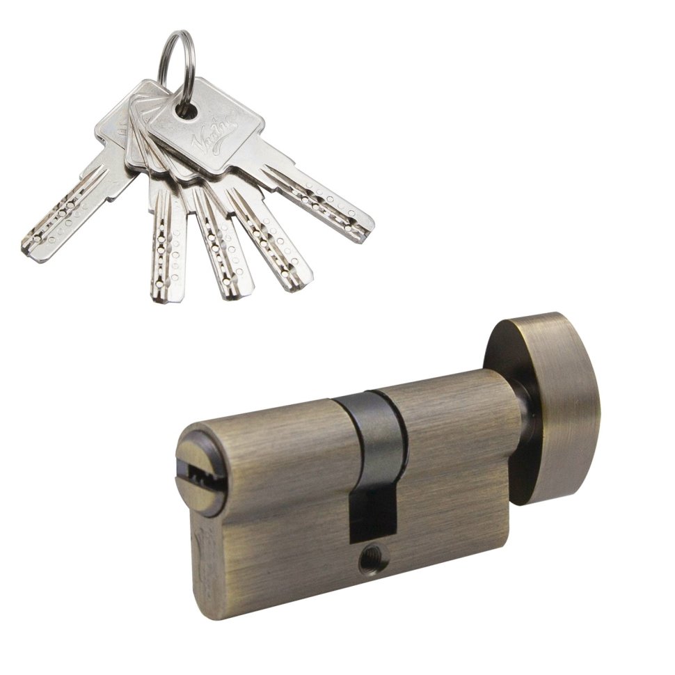 Механизм цилиндровый (5 ключей) кл/в. NC60-5 AB (бронза)