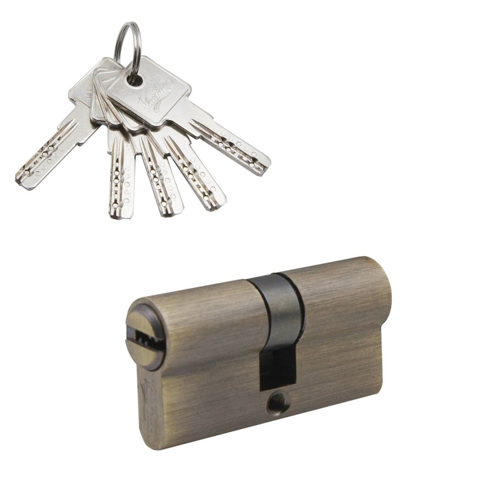 Механизм цилиндровый (5 ключей) кл/кл. N60-5 AB (бронза)