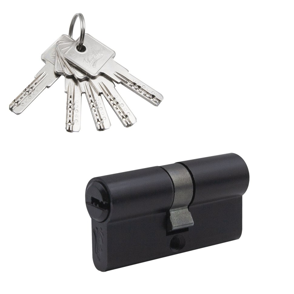 Механизм цилиндровый (5 ключей) кл/кл. N60-5 BL (черный)