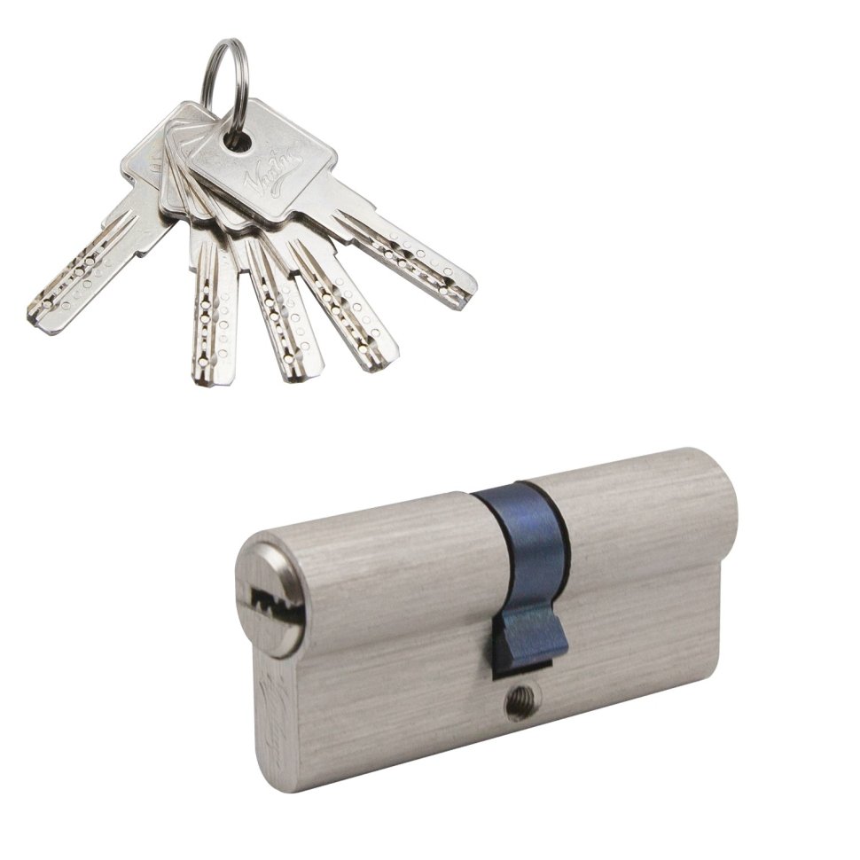 Механизм цилиндровый (5 ключей) кл/кл. N60-5 SN (матовый никель)