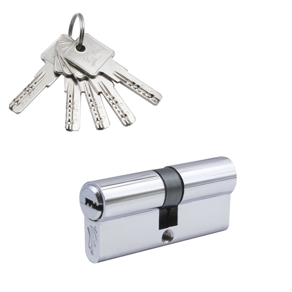Механизм цилиндровый (5 ключей) кл/кл. N70-5 CP (хром)
