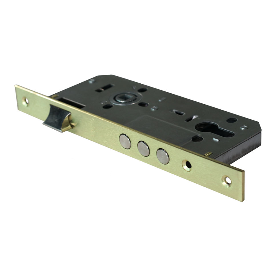 Замок под цилиндр L152-45.3 SB (мат. золото)