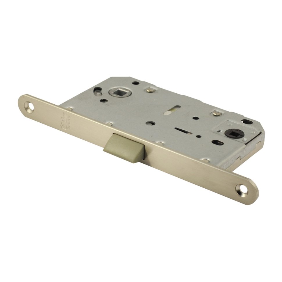 Защелка сантехническая пластиковая P96-11SN тех.упаковка (мат.никель) с ответной планкой