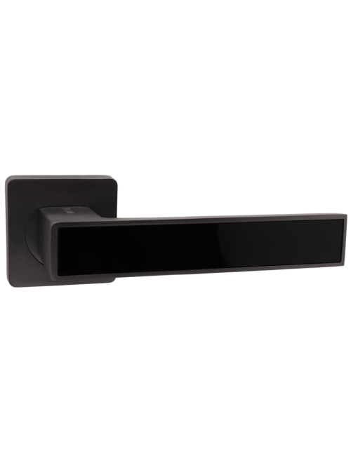 Ручки дверные алюминиевые  V52GR/BL-2 AL (графит/черный глянец)