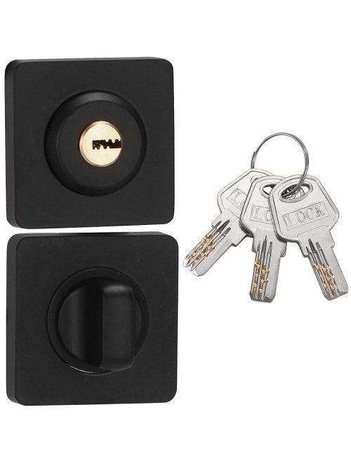 Накладки санузловые с ключом BK02BL-K (черный)