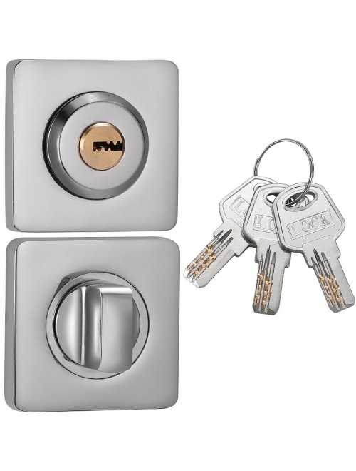 Накладки санузловые с ключом BK02CP-K (хром)