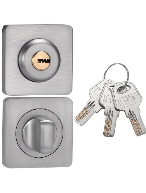 Накладки санузловые с ключом BK02L-2-K (мат. хром)