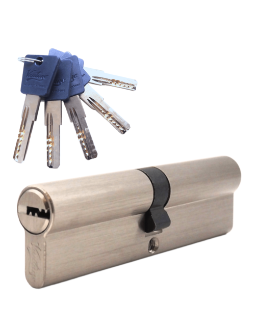 Механизм цилиндровый  P120 (60х60) SN 5 ключей (мат. никель)